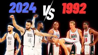 2024 Team USA vs 1992 Dream Team in NBA 2K24!