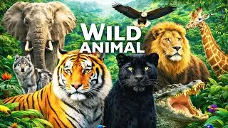 जंगली जानवरों के नाम | Learn 20 Wild Animals Name in English | Kids Learning & Vocabulary Video