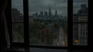 Rainy City Night Through the Window 🌧️ Cozy Urban Ambience for Relaxing & Studying