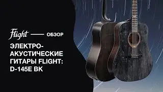 Обзор акустической гитары FLIGHT D-145E BK