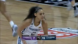 HIGHLIGHTS: Kysre Gondrezick drops 26 as WVU beats KSU in Big 12 Tournament. #HailWV #mountaineers