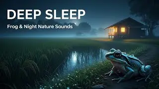 Relaxing Night in the Village | Authentic Frog Sounds & Nature