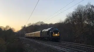 D6817 & 37254 Operate (IQ97) On A Cold Winters Evening In Essex 