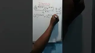 #Exponents #Algebra #Indices #Maths #EasyMath #ExponentialEquations Simplify the Exponential Problem