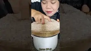 DYMA KULINER 💕Beras SPHP 💕ASMR RAW RICE EATING 💕Makan Beras Mentah #mukbang  #asmr @Dymakuliner 