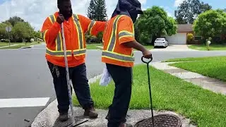 Orange County crews clean drains clogged with yard waste and trash