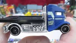 Fast-Bed Hauler 2023 Hot Wheels Toy Truck Unboxing and Review - Speed Shop Flatbed Big Rig