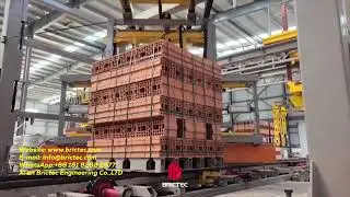 Fully Automatic Brick Unloading & Strapping System In Iraq #brickmakingmachine   #brickmaker