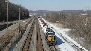 CSX D778 Grabbing Cars from Aliquippa's Blacks Run Yard - 2/15/2022