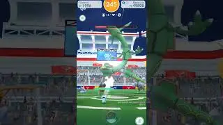 Rayquaza in the raid. #rayquaza #gardevoir #glaceon #pokemongo #pokemonraids