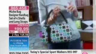 Miche Bag Designer Handbag Set of 4 Shells and Long Straps at HSN com