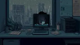 A Peaceful Rainy Night Through a Pixel Window | Soothing Rain Sounds for Mindfulness, Relaxation