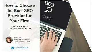 Get better rankings online.  Here's how to choose the perfect SEO provider.