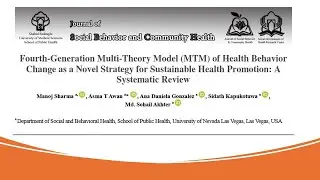 The Health Habit Trap: Multi-theory model (MTM) systematic review of experimental studies, Dec. 2025