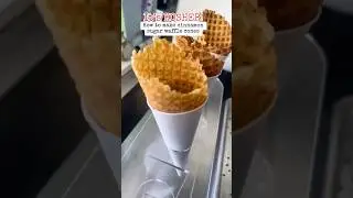 How to make cinnamon sugar waffle cones it&rsquo;s KOSHER! #kosher #food #kosherfood #kosherLA