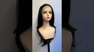 Peruca front lace HD org&acirc;nica preto lisa repicada F1B/30 SKU 1791