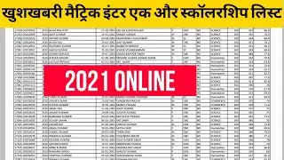 एक और स्कॉलरशिप लिस्ट || Matric Inter Scholarship List || 10th 12th Scholarship Online 2021