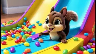 Sparkle Squirrel and the Rainbow Slide | Magical Squirrel Song for Kids | Slide into Fun Adventure