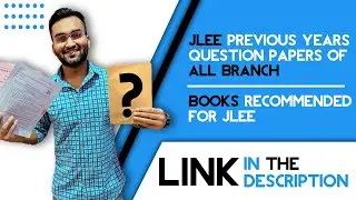 JLEE Previous year Question Papers || Best Books Recommended for JLEE