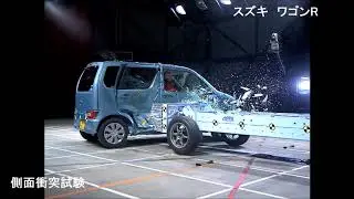 Suzuki Wagon R crash test (side impact)