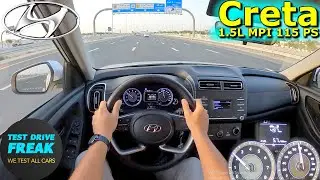 2024 Hyundai Creta 1.5 MPI 115 PS HIGHWAY DRIVE POV in Doha Qatar with Fuel Consumption