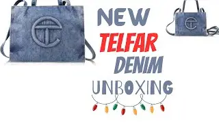 NEW  BLUE TELFAR DENIM  | Medium And Small Shopping Bags | Handbags | Unisex