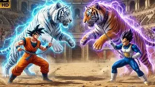 GOKU White Tiger vs VEGETA Savage Tiger 🐯 | Epic Arena Showdown