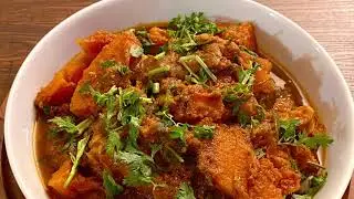 Shrimp and pumpkin curry (মিষ্টি কুমড়া দিয়ে চিংড়ি)