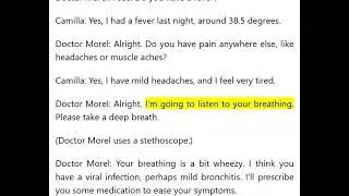 English/ESL Dialogues | 50.  A Visit to a Doctor