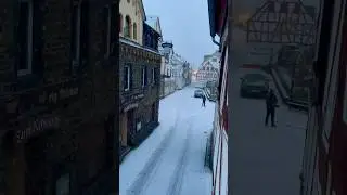 #snowfall in 🇩🇪Treis-Karden #germany #travel #deutschland #moselle #shortvideos #winter
