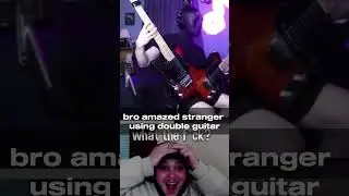 thedooo impressed stranger using double guitar (yt : thedooo)#guitar   #music#blues