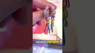 Biżuteria ślubna kolorowa, kolczyki papugi, biżuteria na wyjście
