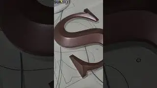Backlit acrylic sign letter with a beveled face