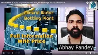 Mineral Water Plant Project Business Plan, Profit Margin & Cost Estimation