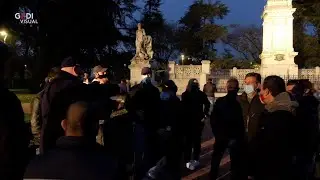 La manifestazione non autorizzata in piazza Virgiliana a Mantova il primo novembre