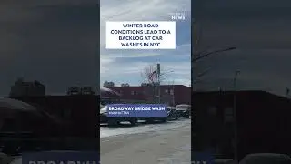 Winter road conditions lead to a backlog at car washes in NYC
