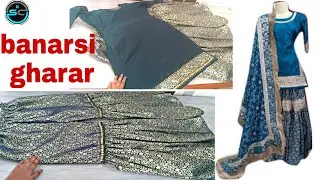 5 metre kapde mai gharara banane k tarika ghararacutting&stitching/banarsigharara/khimkhaab gharara/