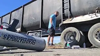 Massive 11R 22.5 Semi Truck Tire Hash Repair &ndash; Big Damage Fixed Fast & Safe