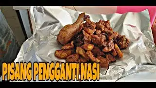 UNIKNYA GULAI DAGING AFRIKA MAKANNYA PAKE PISANG GORENG.