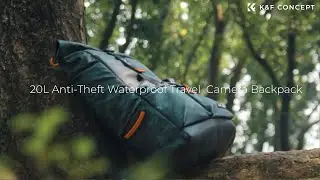 20L Waterproof Travel Camera Bag Anti-Theft Design | K&F Concept Roll Top Camera Backpack Review