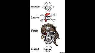 How to Draw a Pirate Skull ☠️ || very easy tutorial of a Pirate Skull ||#art #drawing #shorts #skull
