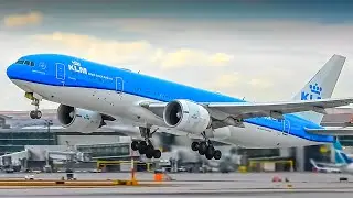 KLM 777 ACTION! First KLM 777 at YYC in 2022 | Calgary International Airport (4K)