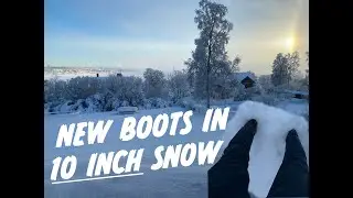 WEARING MY NEW BOOTS IN 10 INCH SNOW!
