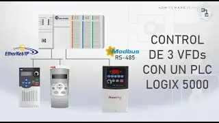 Integración de 3 VFD controlados por un PLC LOGIX 5000 mediante MODBUS y ETHERNET/IP | HowToMakeIt