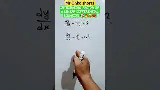 Differential equations Integrating factor🔥🎯 basic concepts #mronkoshorts #shorts #maths #ytshorts