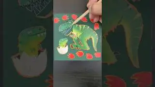 Let's Dinosaur Scratch Art part#2. #creative#fun#cartoon#creative #scratch#dinosaurs #kids #trending