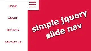 how to make  simple slide navigation bar with jquery