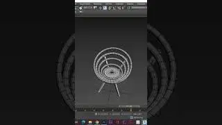 3d max spline round chair modeling