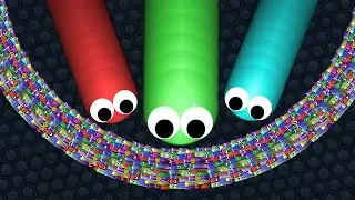Slither.io 1 TROLL SNAKE vs 1,000,000 SNAKES Epic Slitherio Gameplay