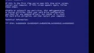 Windows XP Epic Fail! BSoD at startup!